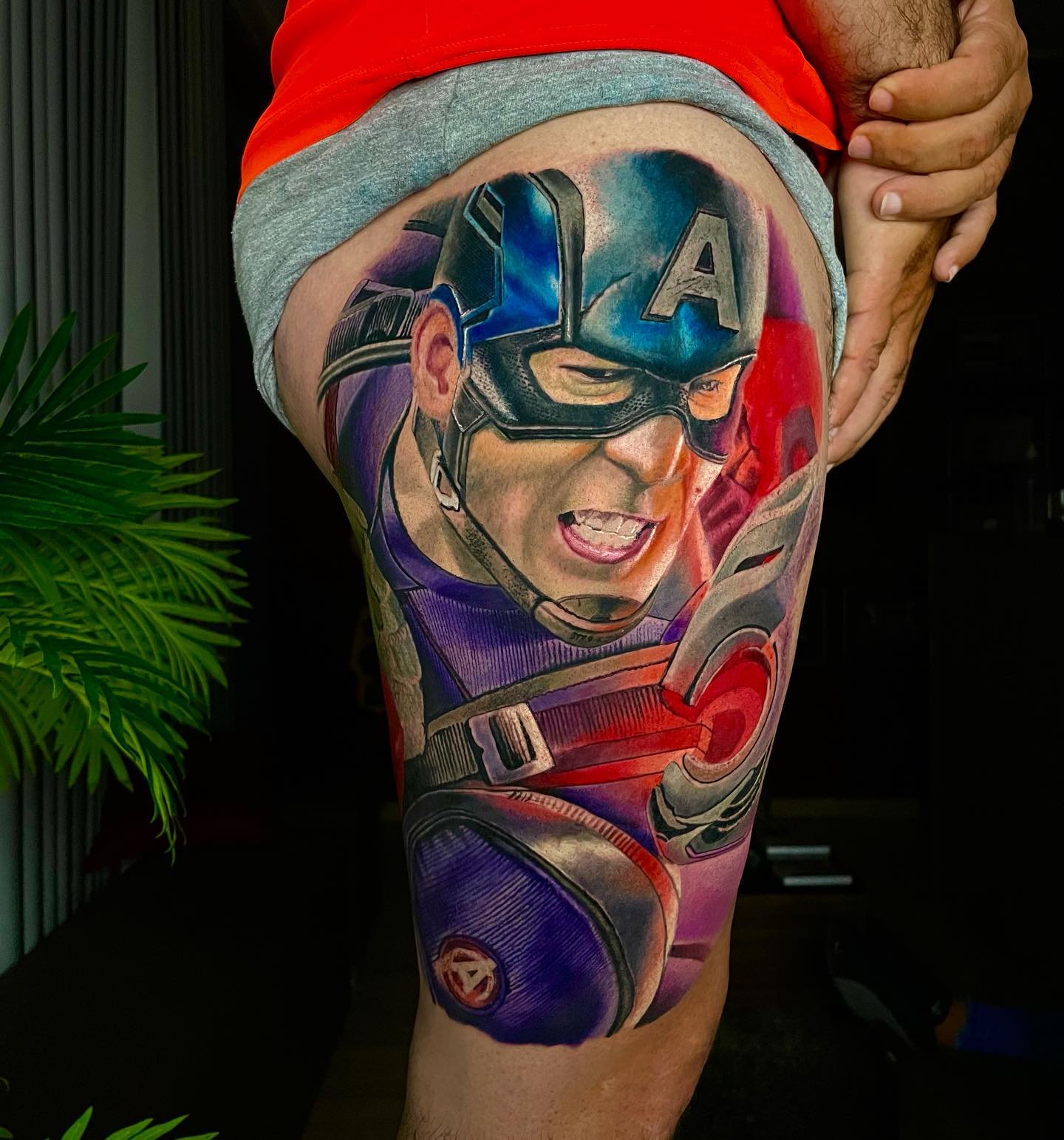 Tatuagem colorida Capitão América